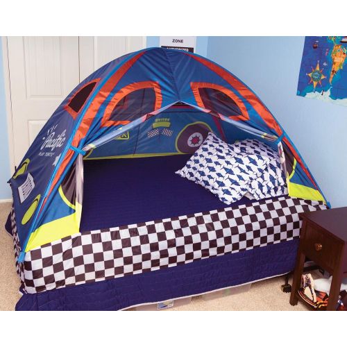  Pacific Play Tents 19710 Kids Rad Racer Bed Tent Playhouse - Twin Size , Yellow