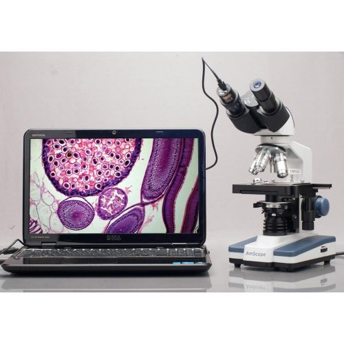  [아마존베스트]AmScope MD35 0.3MP Digital Microscope Camera for Still and Video Images, 40x Magnification, Eye Tube Mount, USB 2.0 Output, Includes Software