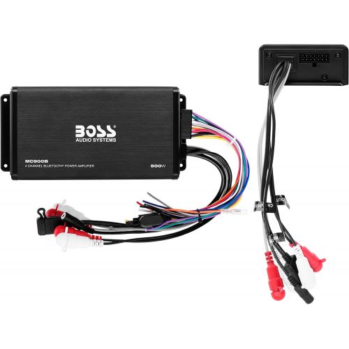  [아마존베스트]BOSS Audio Systems ASK904B.64 Marine Weatherproof Amplifier and Speaker Package - Full Range 500 Watt Amplifier With Bluetooth Remote, 6.5 Inch 180 Watt Full Range Speakers, No Rec