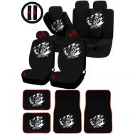 U.A.A. INC. UAA 26pc Tiger Within Animal Inside Universal Seat Cover Combo & Carpet Mat Set