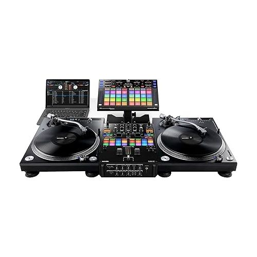 파이오니아 Pioneer DJ DJM-S7 2-channel Mixer for Serato DJ & RANE DJ Twelve MKII | 12-Inch Motorized Vinyl Like MIDI Turntable with USB MIDI & DVS Control for Traktor, Virtual DJ & Serato DJ (TWELVEMKII)