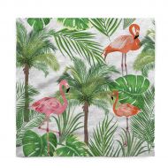 Fantasy Star Rectangle Polyester Tablecloth, Flamingo and Palm Tree Tablecloths Machine Washable Table Cover Decorative Table Cloth for Kitchen Dinning Banquet Parties 60 x 162 Inc
