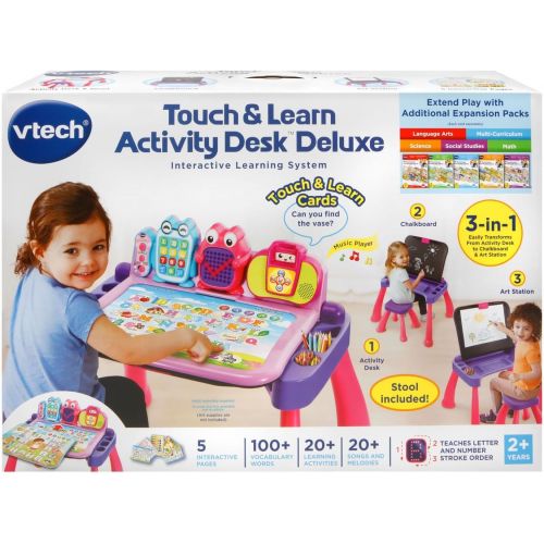 브이텍 [아마존베스트]VTech Touch and Learn Activity Desk Deluxe, Pink