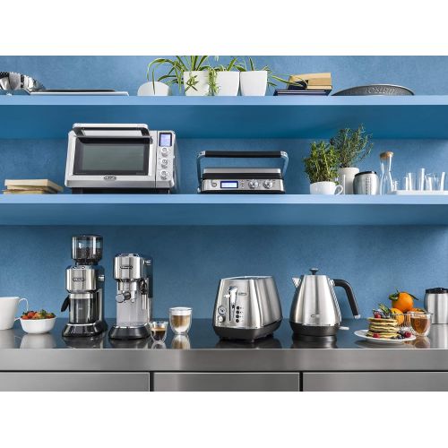 드롱기 Visit the De’Longhi Store DeLonghi CTI2103.M Distinta X Toaster M 2 Slotted with Bun Attachment Stainless Steel