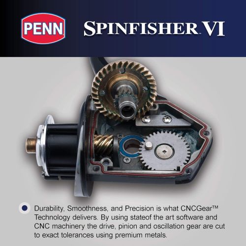  [아마존베스트]PENN Spinfisher VI spinning reels, live liner, long cast freewheel reels, long cast reels