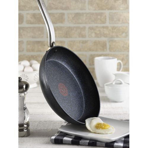  T-fal Heatmaster Nonstick Thermo-Spot Heat Indicator Fry Pan Cookware, 10-Inch, Black - As Seen on TV