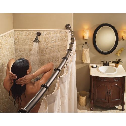  Moen 6610ORB Brantford Two-Handle Low Arc Bathroom Faucet with Drain Assembly, Oil Rubbed Bronze