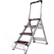 Little Giant Ladder Systems 10410BA Safety Step Ladder Four Step with Bar, 2 x 11-Inch