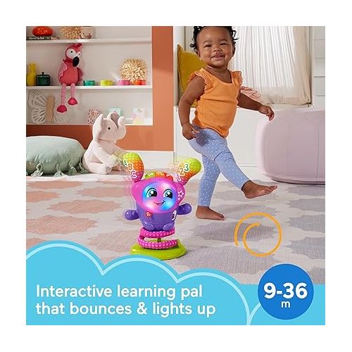 피셔프라이스 Fisher-Price Baby & Toddler Learning Toy DJ Bouncin’ Star with Music Lights & Bouncing Action for Ages 6+ Months