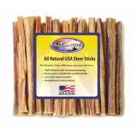 Shadow River 25 Pack 6 Inch Thin All Natural Steer Sticks for Dogs
