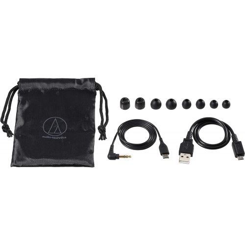 오디오테크니카 Audio-Technica ATH-ANC100BT QuietPoint Wireless In-Ear Active Noise-Cancelling Headphones, Black