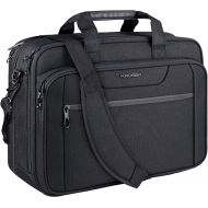 [아마존베스트]KROSER 18 Laptop Bag Expandable Laptop Briefcase Fits Up to 17.3 Inch Laptop Water-Repellent Shoulder Messenger Bag Computer Bag for Travel/Business/School/Men/Women-Black