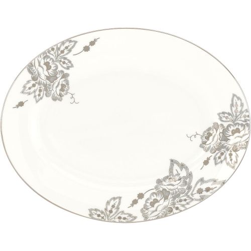 레녹스 Lenox Floral Waltz Oval Platter, 13-Inch
