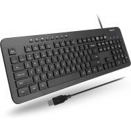 [아마존베스트]Macally Windows PC Keyboard for Laptop or Desktop - A Simple Workflow Solution - Computer Keyboard Wired with 5ft Cable - Plug & Play USB Keyboard with Numeric Keypad, 112 Slim Key