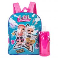 L.O.L. Surprise! L.O.L. Surprise Backpack Combo Set - Girls 3 Piece Backpack Set - L.O.L. Surprise Backpack, Waterbottle & Carabina (Pink/Black)