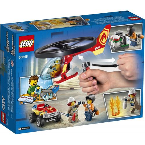  LEGO City Fire Helicopter Response 60248 Firefighter Toy, Fun Building Set for Kids, New 2020 (93 Pieces)