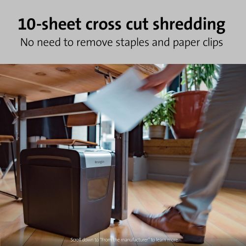  [아마존베스트]Kensington Shredder - OfficeAssist 10-Sheet Anti-Jam P4 Crosscut Security Shredder (K52075AM)