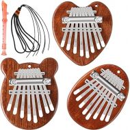 EASTROCK 8 Key Mini Kalimba, Finger Thumb Piano with Accessory Pendant Gift, Exquisite Finger Piano Ornaments Christmas Gift for Kid Adult Beginners 3Packs