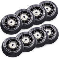 TOBWOLF 8 Pack 64mm/70mm/76mm, 82A/84A Inline Skate Wheels with ABEC-7 Bearing, Indoor/Outdoor Roller Skate Wheels, Roller Blade Skating Wheels, Luggage Wheels, Training Wheels for