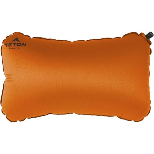  TETON Sports ComfortLite Self-Inflating Pillow; Support Your Neck and Travel Comfortably; Take it on the Airplane, in the Car, Backpacking, and Camping; Washable; Stuff Sack Includ