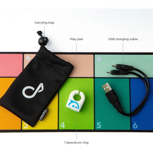  [아마존베스트]Sphero Specdrums (1 Ring) App-Enabled Musical Ring with Play Pad Included - Create Sounds, Loops, Beats for Musicians of Any Skill Level - STEAM Educational Music Toy for Kids, Whi