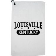 Hollywood Thread Trendy Louisville, Kentucky with Stars Sports Towel with Carabiner Clip