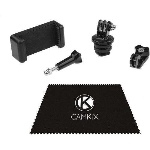  CamKix Blitzschuhadapter-Set - Befestigt Ihr Telefon oder Ihre GoPro Hero an der Blitzhalterung Ihrer Kamera - Zeichnen Sie Ihre Fotosession auf - Benutzen Sie Telefon-Apps fuer Bel