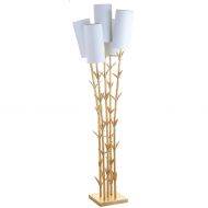 JONATHAN Y Jonathan Y JYL2021A Floor Lamp, 26.5 x 65.5 x 26.5, Gold with White Shade