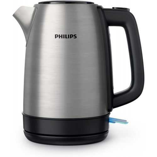 필립스 Philips HD9350/90 Kettle (2200 Watt, 1.7 Litre, Stainless Steel). [Energy Class A+++], Black/stainless steel