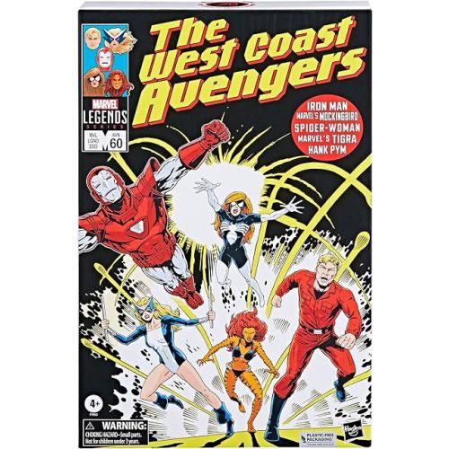 마블시리즈 Marvel Legends Series The West Coast Avengers Collection, 5 Comics-Inspired Collectible 6-Inch Action Figures (Amazon Exclusive), Multi-color