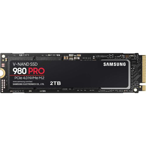 삼성 SAMSUNG 980 PRO SSD 2TB PCIe NVMe Gen 4 Gaming M.2 Internal Solid State Hard Drive Memory Card, Maximum Speed, Thermal Control, MZ-V8P2T0B