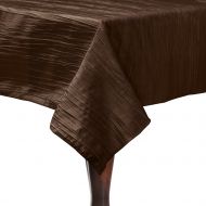 ULTIMATE TEXTILE Ultimate Textile -3 Pack- Crinkle Taffeta - Delano 60 x 60-Inch Square Tablecloth, Brown