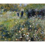 The Museum Outlet - Woman with Parasol in the Garden at Summer, 1875 - Poster Print Online Buy (30 X 40 Inch)