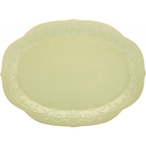 레녹스 Lenox French Perle Oval Platter, Pistachio