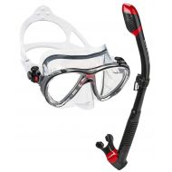 Cressi Italian Made Big Eyes Evolution Scuba Snorkeling Dive Mask, with Premium Dry Top Snorkel Set
