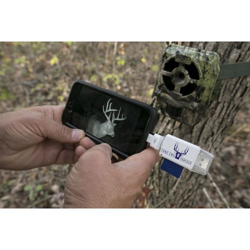  [아마존베스트]Trail Cam Tracker SD Card Reader for iPhone & Android  Best & Fastest Game Camera Viewer  Deer Hunting Smartphone Memory Card Player - Free Case- Hunt Big Bucks (iPhone (All-in-o