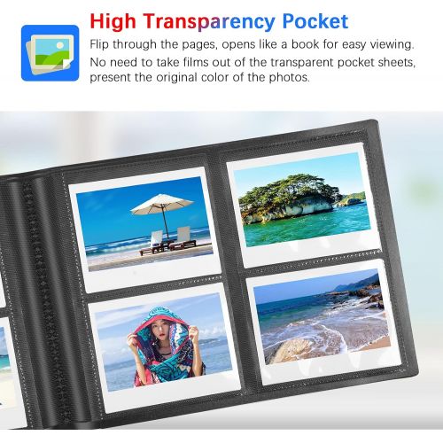 Veicevol 160 Pockets Photo Album for Fujifilm Instax Wide 300 Camera, Polaroid 600 Photo Album, Albums for Polaroid Now+ Now OneStep2 OneStep+ 600 Instant Film Camera, POP Lab Instant Print