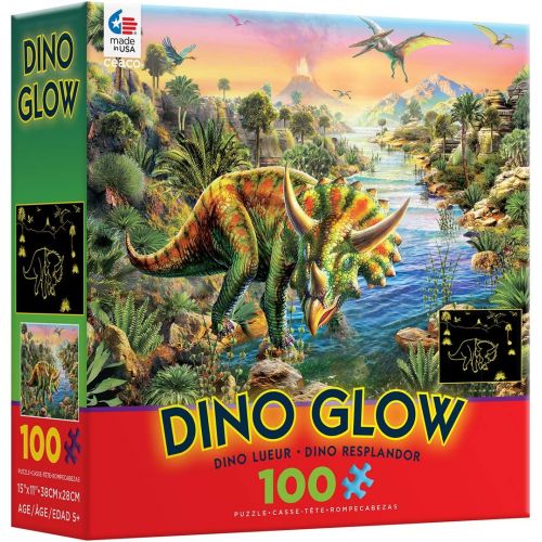  Ceaco Dino Glow in The Dark Dino Party Puzzle (100 Piece)