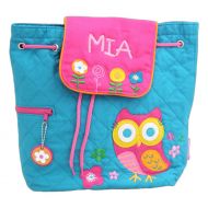 Stephen Joseph 13.5 Custom Embroidered Quilted Backpack (Owl - Teal)
