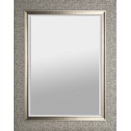 Mirrorize Canada Hexagon Pattern With Silver Gloss Finish Beveled Wall Mirror | Vanity,Hallway,Bathroom, Bedroom |25.25X41.25X1.25|Silver| Rectangle| Large Bevelled Mirror
