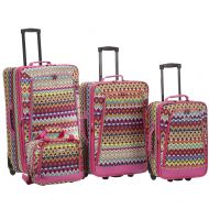 Rockland 4 Piece Luggage Set Tribal, Tribal, One Size