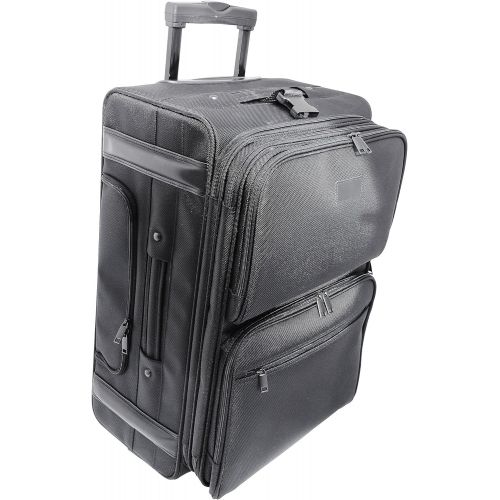  Kantek 22-Inch Rolling Dual-Side Computer CaseOvernighter with Zippered Suit Carrier (LGCC222)