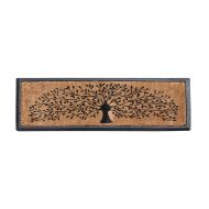 A1 Home Collections First Impressions Hand-Crafted Rubber Coir Tree Double Door Mat
