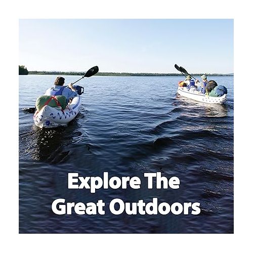 씨이글 Sea Eagle SE370 Inflatable Sports Kayak -1-3 Person-Portable Stowable & Lightweight-with Seat(s), Paddle(s), Pump and Bag