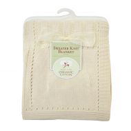 American Baby Company Sweater Knit Swaddle Blanket made with Organic Cotton, Natural Color
