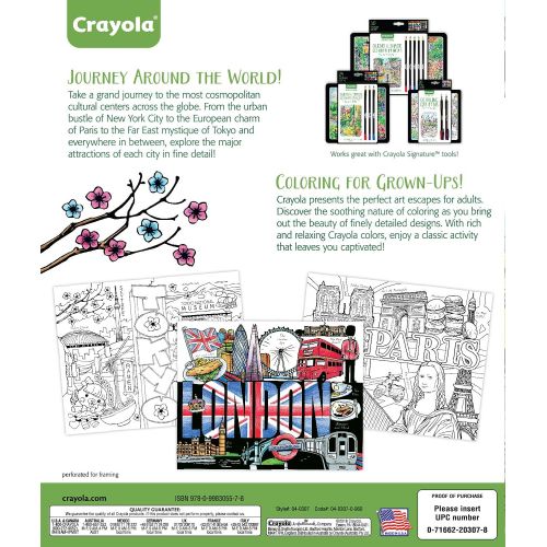  [아마존베스트]Crayola City Escapes Coloring Pages, Gift for Teens & Adult Coloring Enthusiasts, 40pgs
