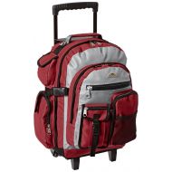 Everest Deluxe Wheeled Backpack, Burgundy, One Size