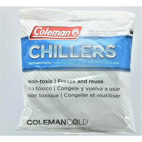 콜맨 Coleman Cold Chillers Non Toxic Freeze and Reuse Beverage and Food Soft Reusable Ice Cube Chiller Substitute for Coolers, Large