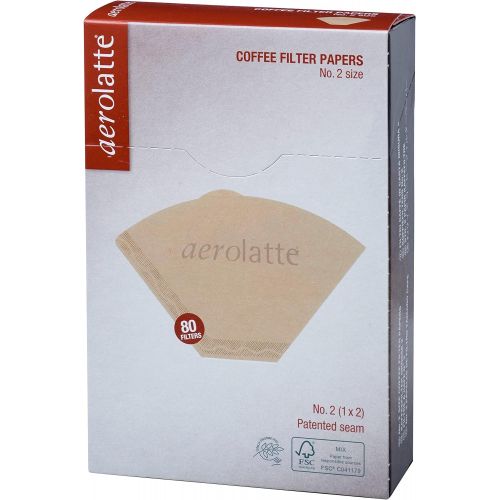  Aerolatte Kaffeefilter-Papier Groesse 2 (1 x 2), 80Stueck
