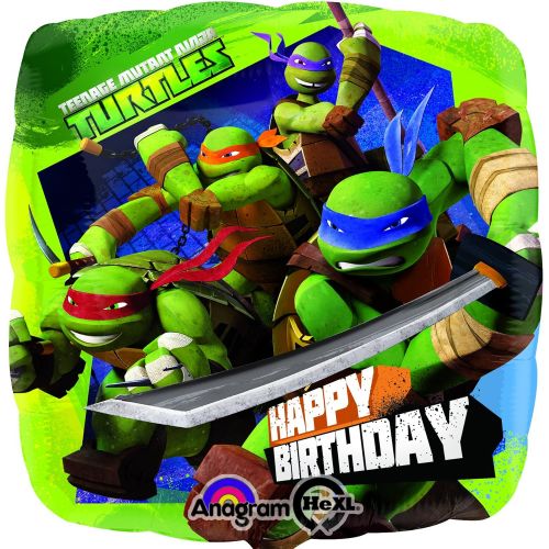  Anagram International HX Ninja Turtles Birthday Party Balloons, Multicolor (3)